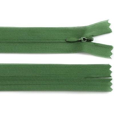 Spirálový zip skrytý No 3 délka 30 cm dederon Varianta: 265 zelená lahvová, Balení: 1 ks
