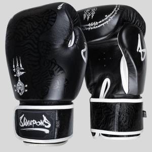8Weapons Боксови Ръкавици 8 Weapons Sak Yant Big Tiger Black/Black - 14 oz