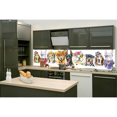 Dimex KI260-110 Fototapeta do kuchyně Dogs rozměry 260 x 60 cm