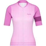 Rapha Дамска фланелка с къс ръкав за колоездене Rapha Women's Core Jersey Cycling jersey - Baby Pink / Orange (156-2650-1012)
