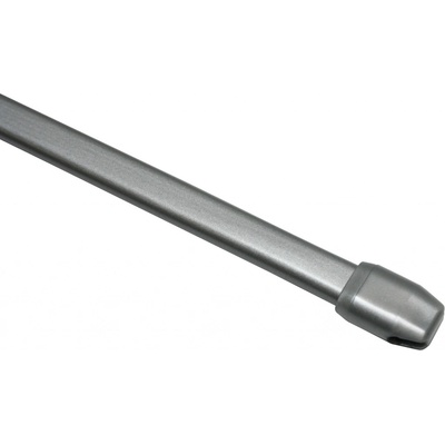 Gardinia Vitrážní tyčka plochá, zaoblená, stříbrná mat, pr. 11 mm, 100 - 160 cm