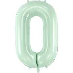 Party Deco Фолиев Балон Цифра, Светло Зелено - 72 см - 0 (fb230g-0-012)