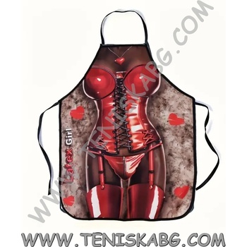 Престилка - Червен корсет