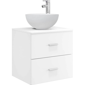vidaXL Монтирана на стена мивка и тоалетка Бяло 49, 5 x 41 x 64, 5 см (890262)