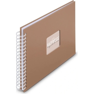 HAMA album klasické spirálové FINE ART hnědé (Mousse), 28x24 cm, 50 stran, bílé listy