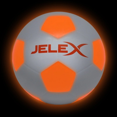 JELEX Футболна топка JELEX Neon LED light Football white/orange