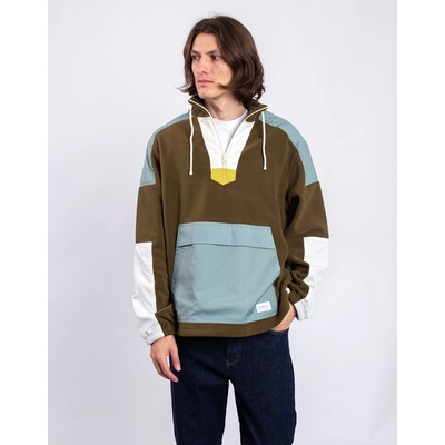 Knowledge Cotton Fleece Anorak 1100 Dark Olive