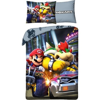 Halantex bavlna obliečky Super Mario Kart Nintendo 70x90 140x200