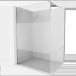 Mexen Kioto душ кабина Walk-in 70 x 200 cm, прозрачно/матирано 8 мм, четкан никел - 800-070-101-97-35 (800-070-101-97-35)