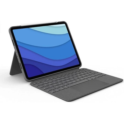 Logitech Combo Touch за 11-инчов iPad Pro (1-во, 2-ро, 3-то и 4-то поколение) - Oxford Grey US (920-010255)