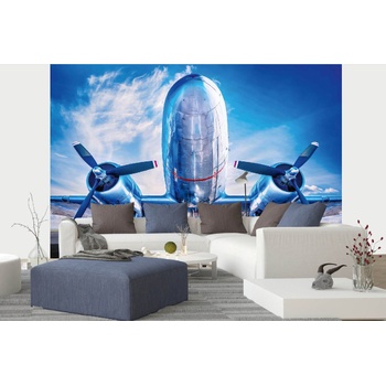 DIMEX ART Самозалепваща се флизелинова фототапета исторически самолет 375 x 250 см