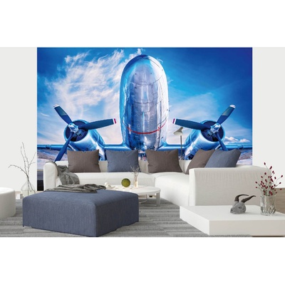DIMEX ART Самозалепваща се флизелинова фототапета исторически самолет 375 x 250 см