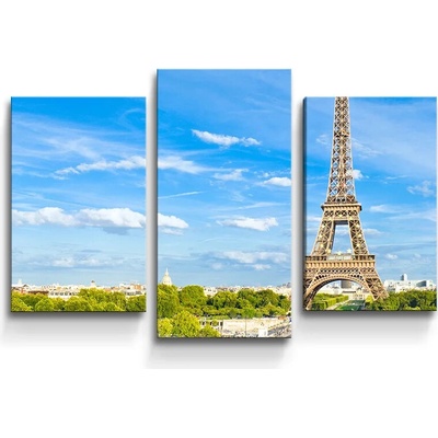 Sablio Obraz - 3-dílný Eiffel Tower 5 - 75x50 cm