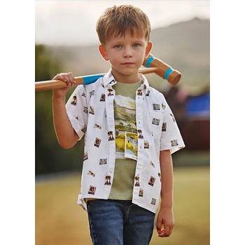 Image 1 of MAYORAL Риза с къс ръкав с щампи на животни за момче Майорал