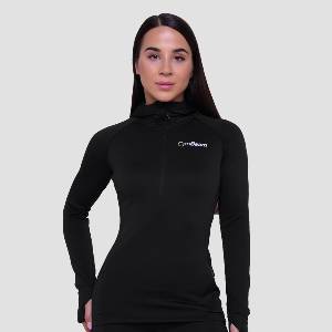 GymBeam Pulse 1/2 Zip Running Суичър за жени Black L