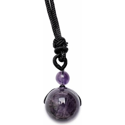 Nefertitis Ametyst přívěsek kulička nylonová šňůrka nastavitelná NF17469