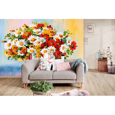 DIMEX ART Самозалепваща се флизелинова фототапета картина - червен букет 375 x 250 см