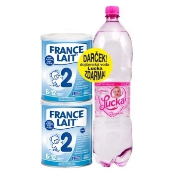 France Lait 2 následná mliečna dojčenská výživa od 6-12 mesiacov 2x400 g + Lucka 1,5L
