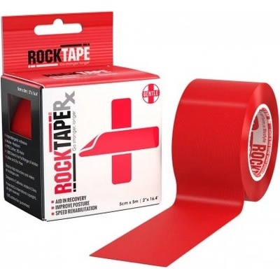 RockTape pro citlivou pokožku kineziologický tejp červená 5 cm x 5 m