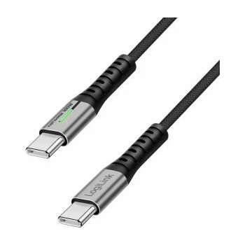 LogiLink USB-C 20 Gb/s, 100W 0.3m braided black