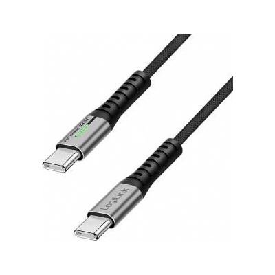 LogiLink USB-C 20 Gb/s, 100W 0.3m braided black