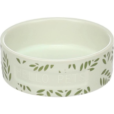 Flamingo Miska keramická pro hlodavce Leafs zelená 8,5 cm 100 ml