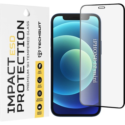 Techsuit Протектор за iPhone 12 mini - ESD Glass - черен