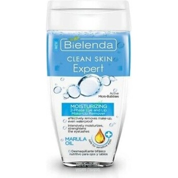 Bielenda Clear Skin Expert Moisturizing dvoufázový odličovač na oční okolí a rty Marula Oil 150 ml