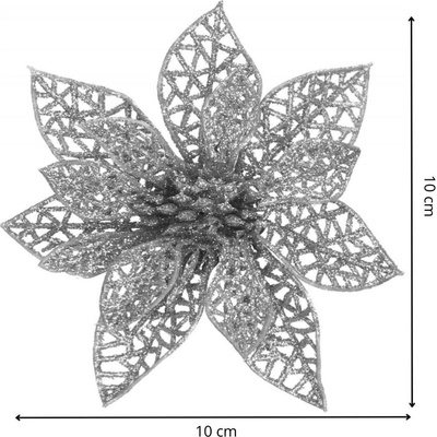 Springos CA0726 VÁNOČNÍ OZDOBY POINSETTIA 11X11 CM