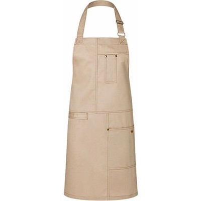 Karlowsky Gastro zástěra s laclem KY113 Beige 68x80cm