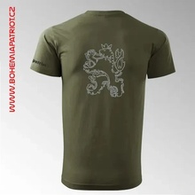 Tričko military s potiskem Country 1T khaki
