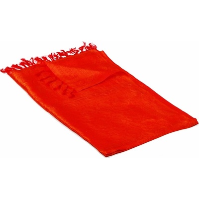 Hodvábny šál z Váránasí červeno oranžový