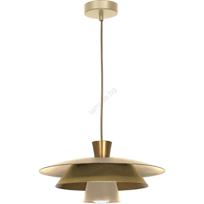 Luminex Пендел PLATO 1xE27/15W/230V бежов/златист (LU3171)