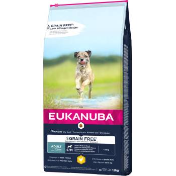 Eukanuba Adult Small Medium Breed Grain Free Chicken 12 kg