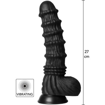 Hidden Desire Extreme Vibrating Dragon Monster Dildo Black