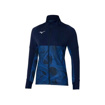 Mizuno Paris Athlete Hybrid Warm up Jacket Lady námornícka modrá