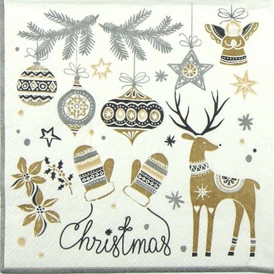 Daisy SDGW 019101 Nordic Style Motifs servítky 33x33cm 3V 20ks