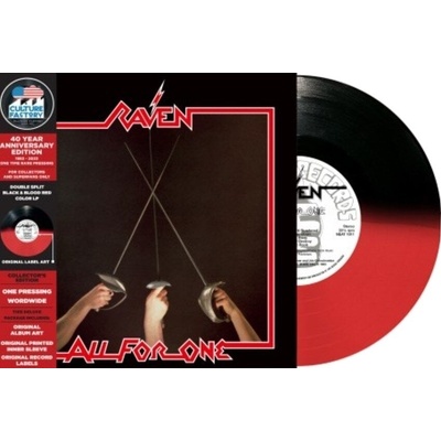 Raven - All For One (Reissue) (Black & Blood Red Coloured) (LP) (819514012573)