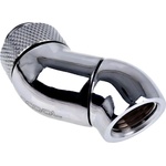 Alphacool Ъглов адаптер Alphacool Eiszapfen, 2 x 45°, G1/4 външна към G1/4 вътрешна резба, Сребрист (AC-1011180) - pcbuild