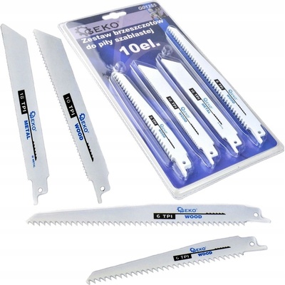 GEKO Pilové plátky do pily ocasky, sada 10ks