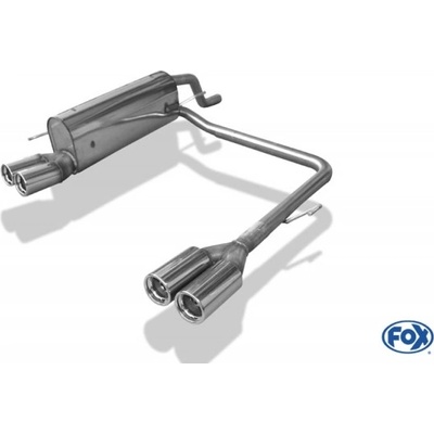 FOX Nerezový koncový tlmič s dvojitým vyústením na každej strane 2x76mm (Typ 13) FIAT Grande Punto 199 2005 – 2009