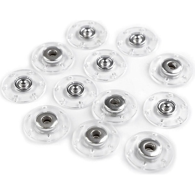 Designové patentky / druky Ø 18; 20; 25 mm Varianta: 2 (20 mm) transparent barva nikl, Balení: 6 pár