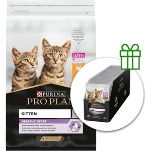 PRO PLAN CAT Kitten HEALTHY START пиле 10 кг + 10 пакетчета БЕЗПЛАТНО