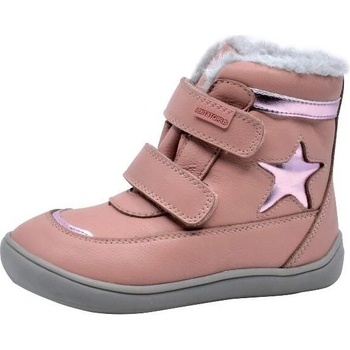 Protetika dívčí zimní boty Barefoot LINET růžová