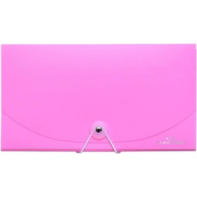 CONCORDE Desky na dokumenty s gumou DL, 13 kapes, pastel růžová