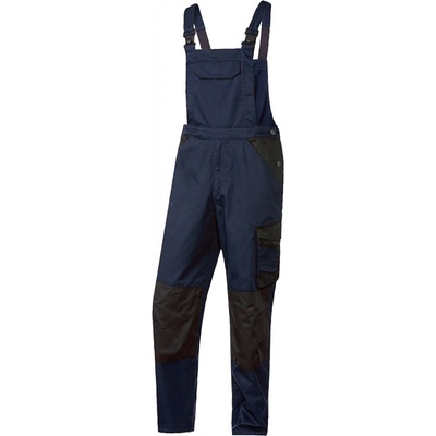 Parkside Pánské zateplené pracovní kalhoty s laclem tmavě modrá černá