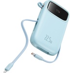 Baseus Външен пакет батерии 2x Lightning, 3x Type-C, 2x USB, 22.5W, 10000mAh + Type-C кабел, 30cm - Baseus Qpow Pro+ (P1005555003313-00) - син