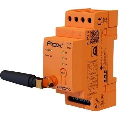 WiFi třífázový elektroměr 100A WI-MEF-3-100 FOX F&F