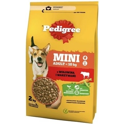 Pedigree Adult Mini hovädzie mäso a zelenina 12 kg