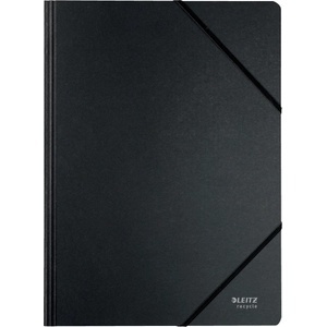 Leitz Папка с каучук, картон, A4, LEITZ "Recycle", черна 39080095 (39080095)